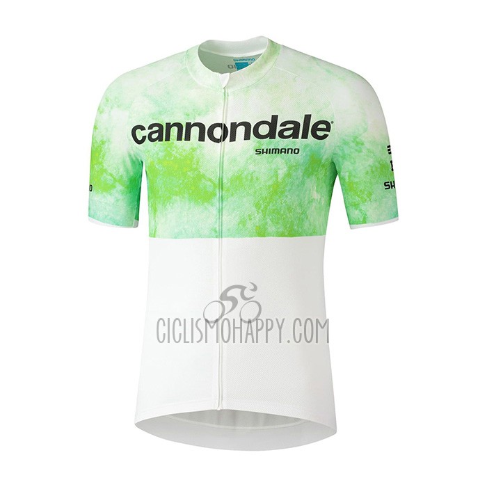 Cannondale Cycling Jersey Bib Short 2021 Men Short Sleeve White Green